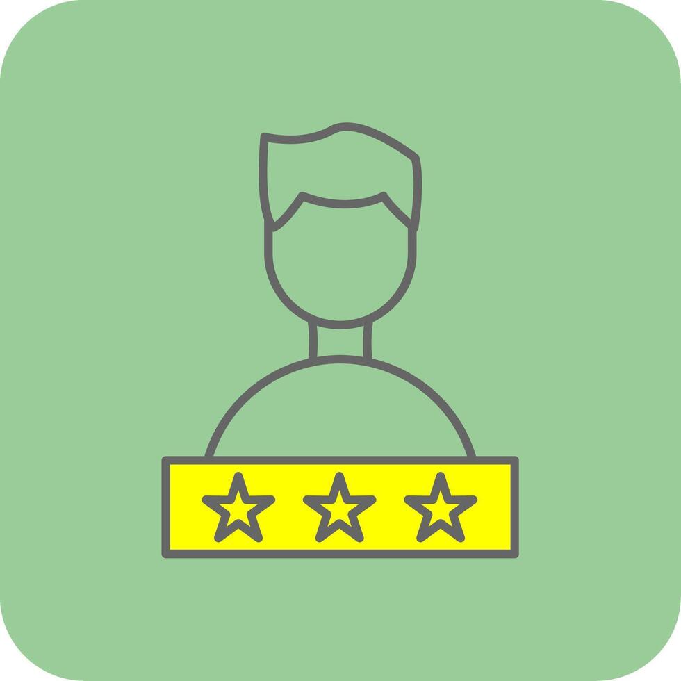 Satisfaction Filled Yellow Icon vector