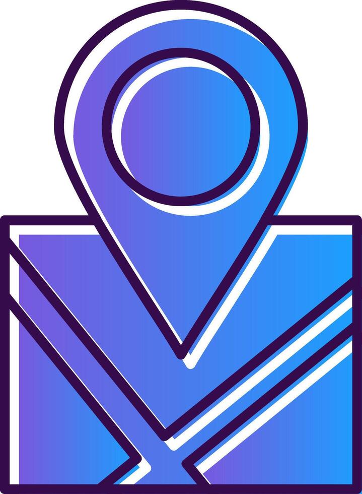 Location Gradient Filled Icon vector