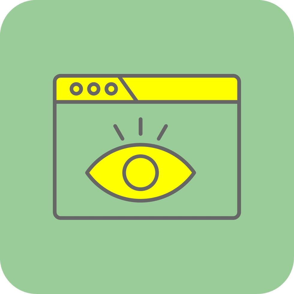 Visualization Filled Yellow Icon vector