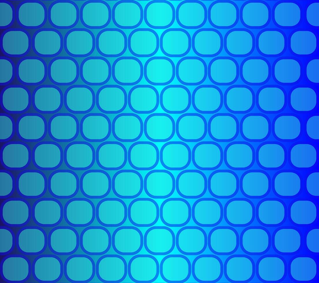 Geometric pattern of circles and ovals on a blue background vector