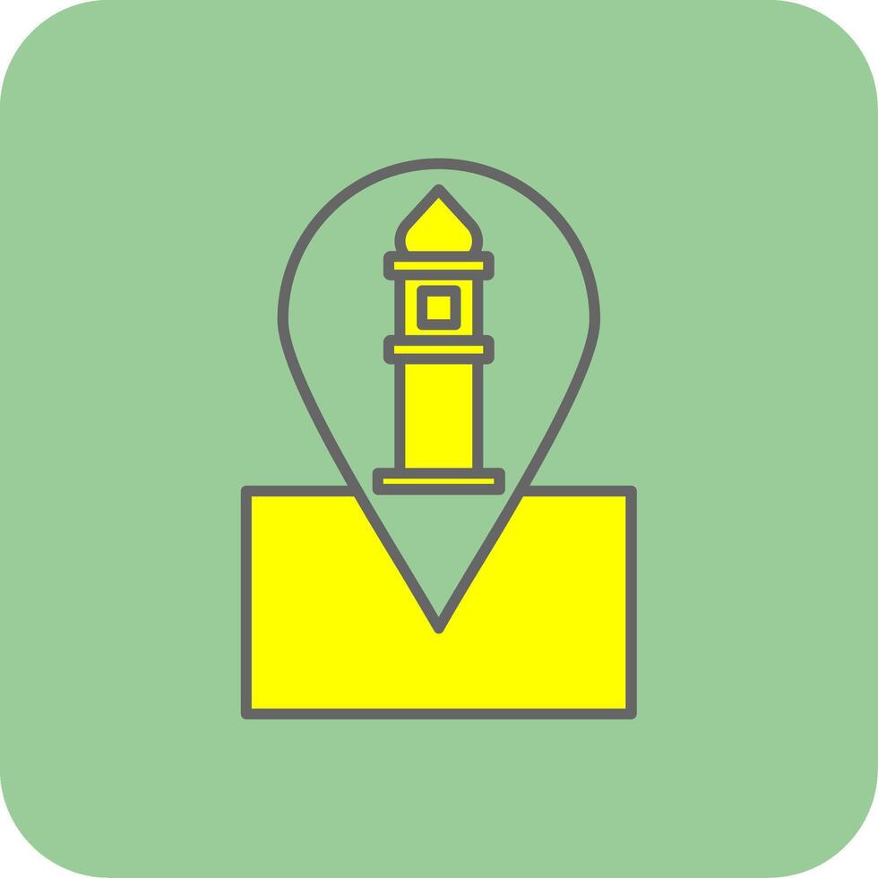 Location Filled Yellow Icon vector