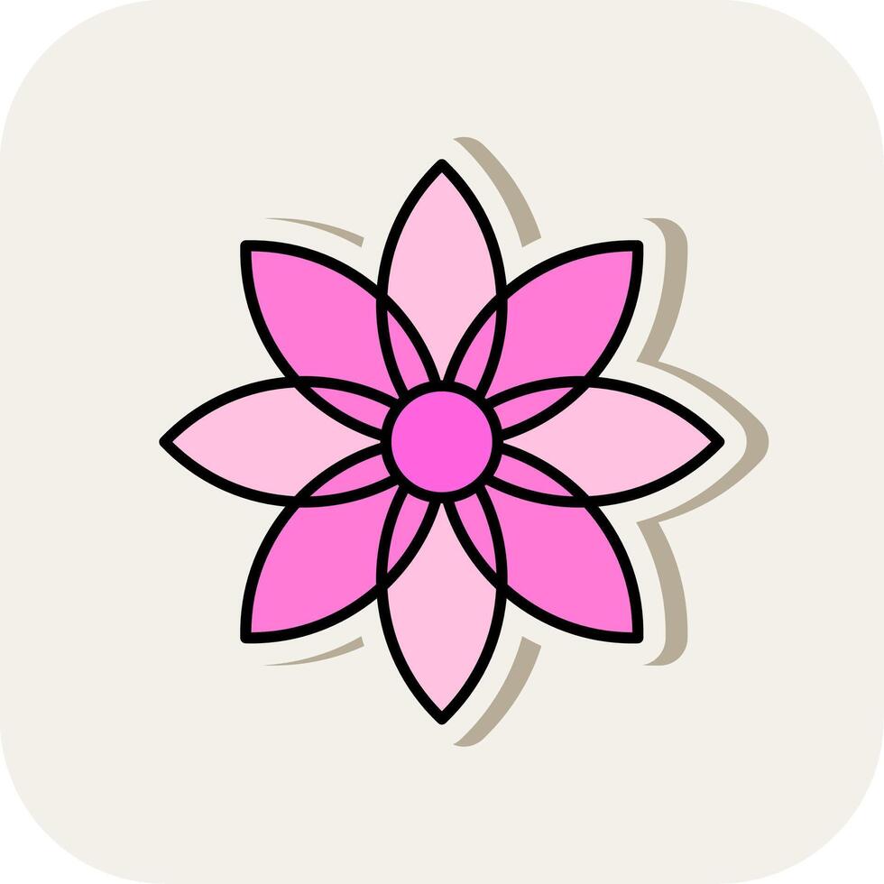Dandelion Line Filled White Shadow Icon vector