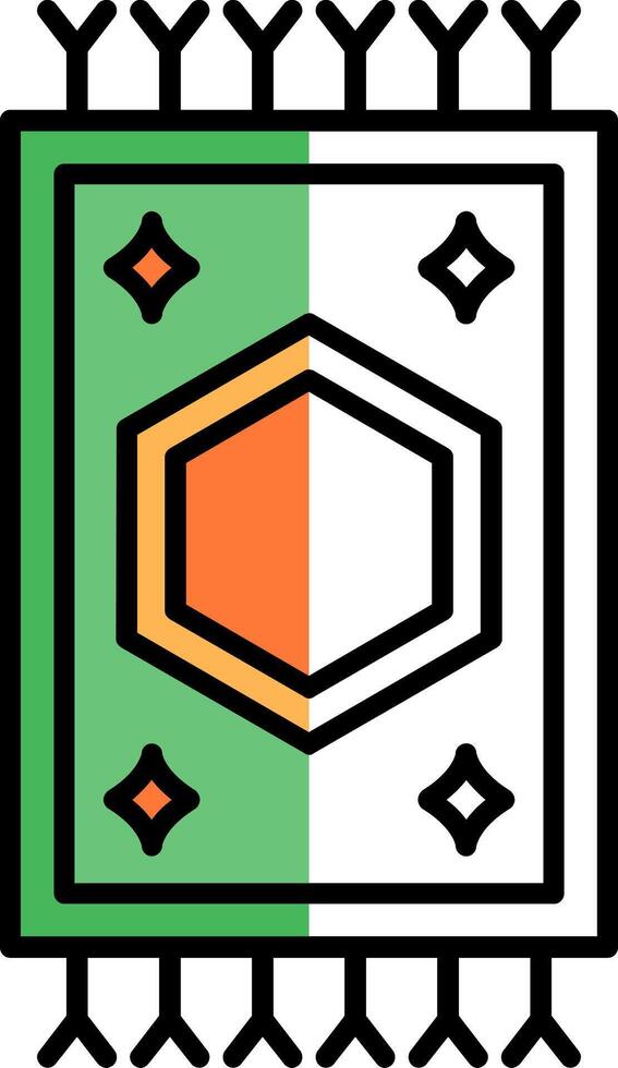 Carpet Filled Half Cut Icon vector
