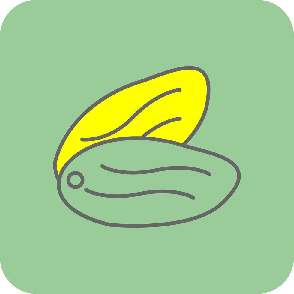 Dates Filled Yellow Icon vector