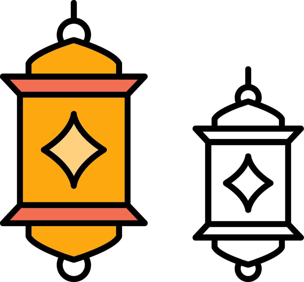 Lights Filled Half Cut Icon vector