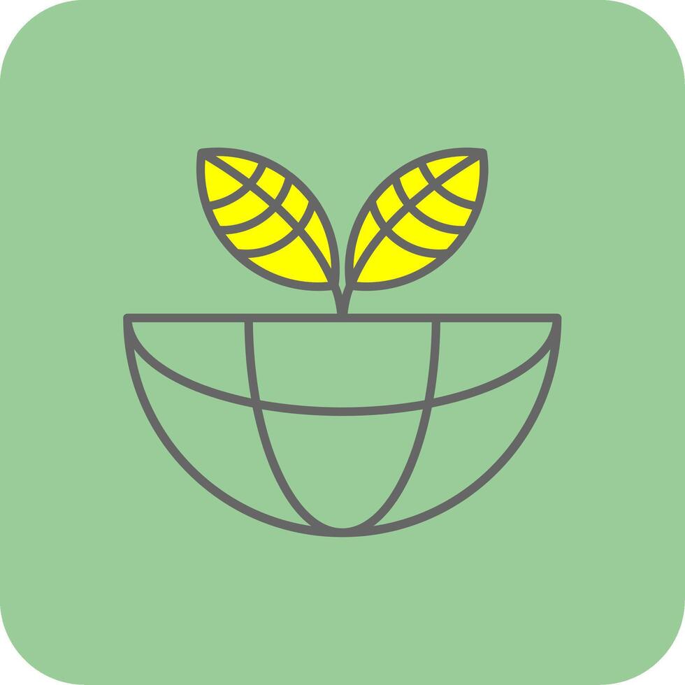 Ecosystem Filled Yellow Icon vector
