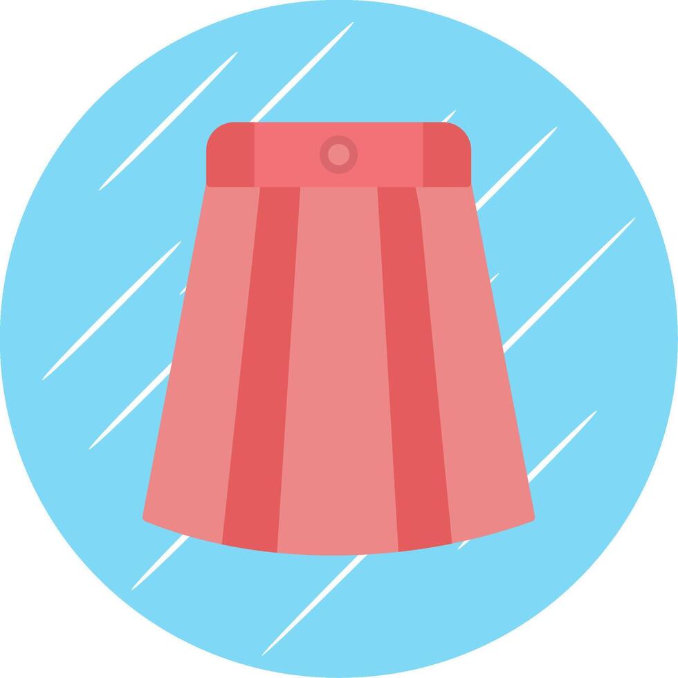 Long Skirt Flat Blue Circle Icon vector