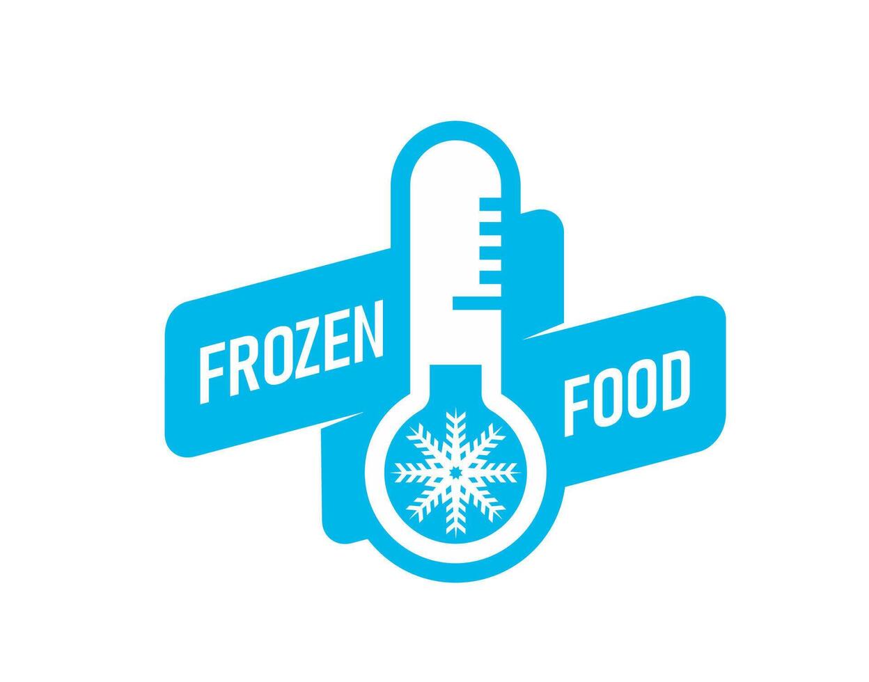 congelado comida icono, hielo cristal etiqueta o Insignia vector