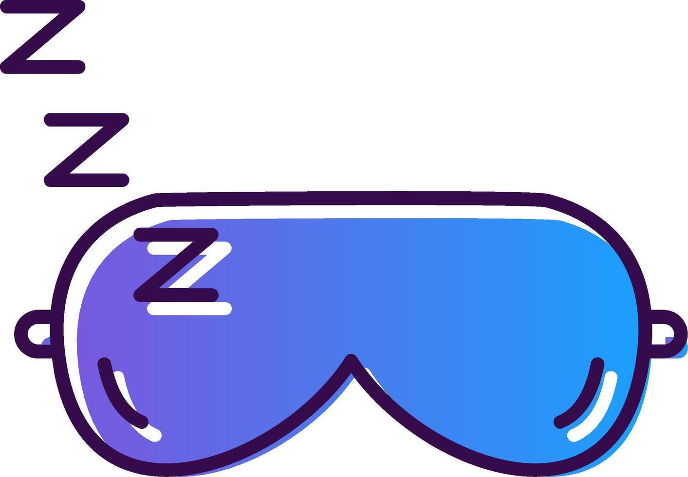 Sleeping Mask Gradient Filled Icon vector
