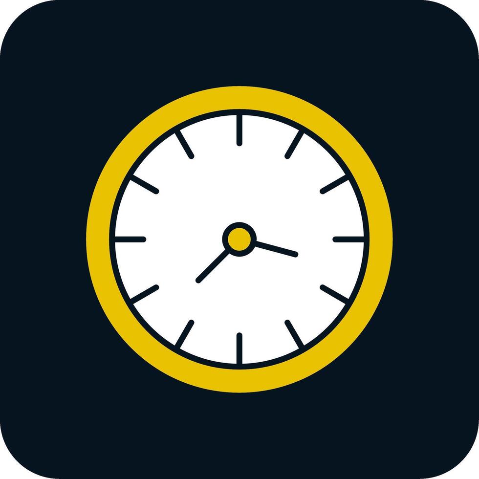 Clock Glyph Two Color Icon vector