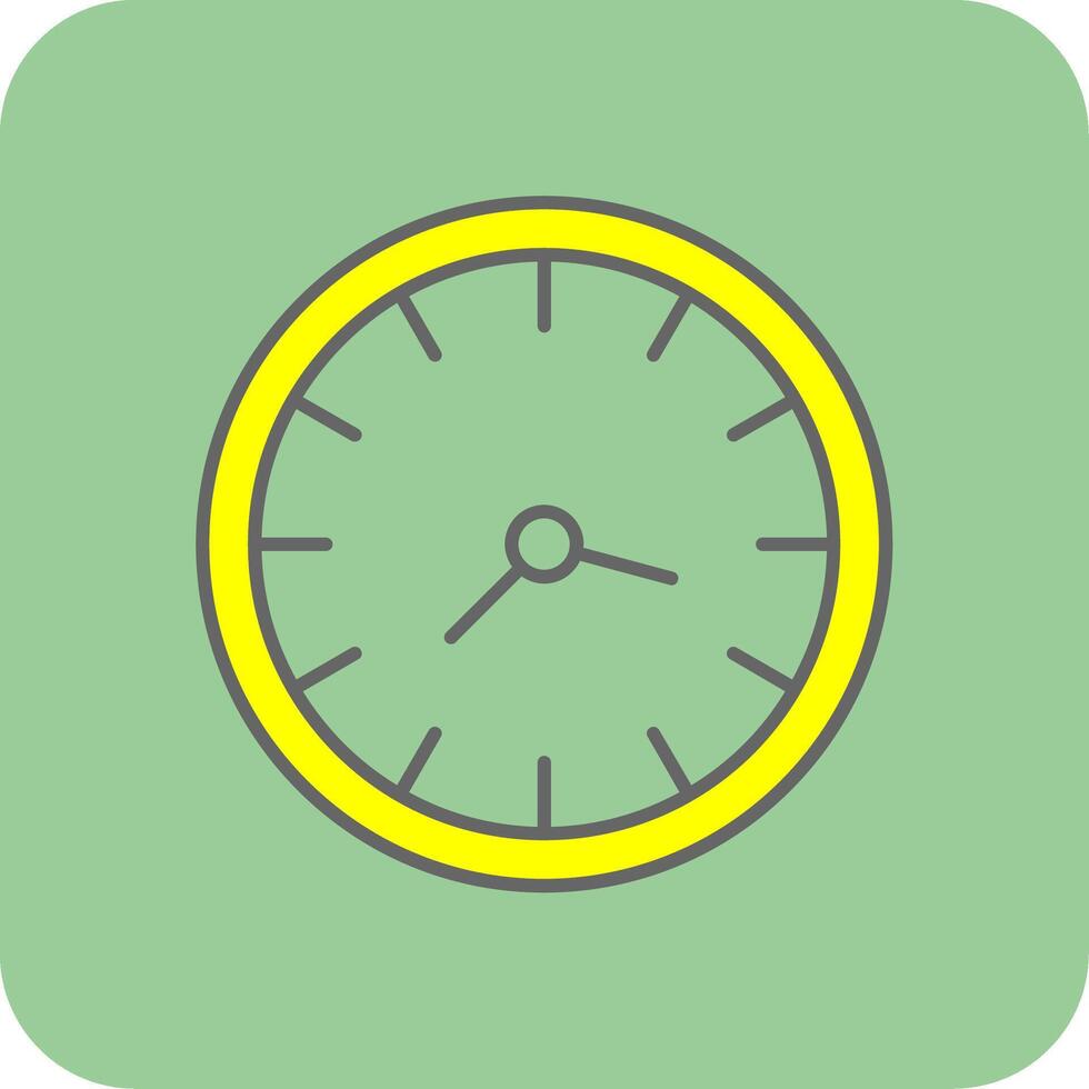 Clock Filled Yellow Icon vector