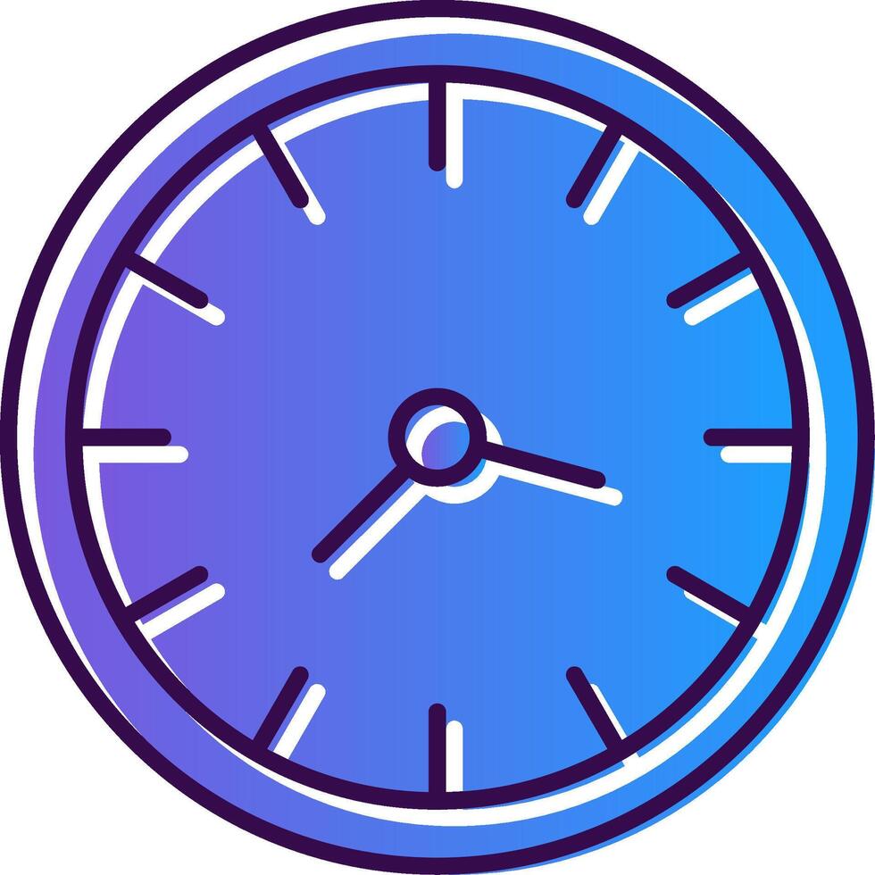 Clock Gradient Filled Icon vector