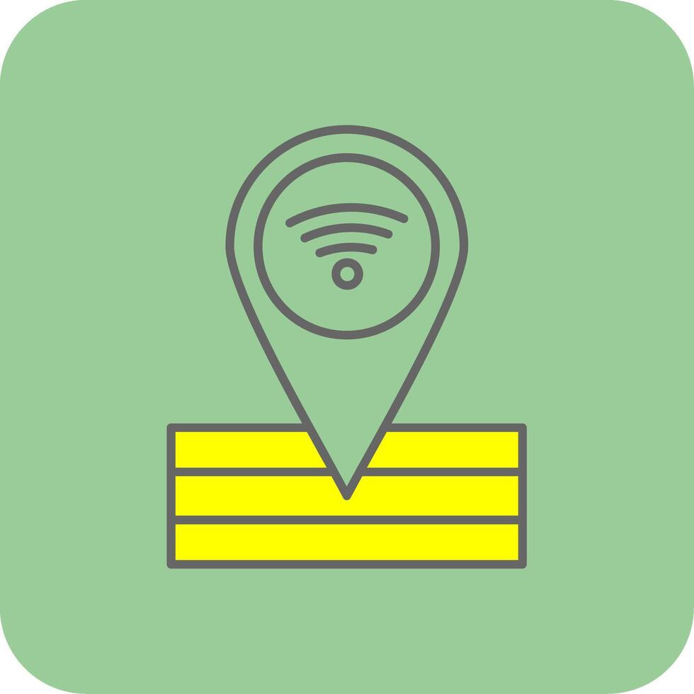 Place Filled Yellow Icon vector