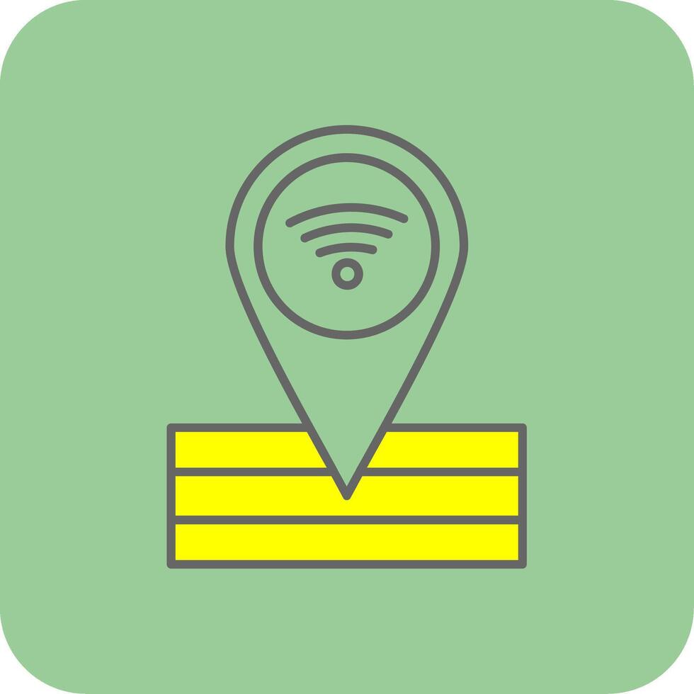 Place Filled Yellow Icon vector