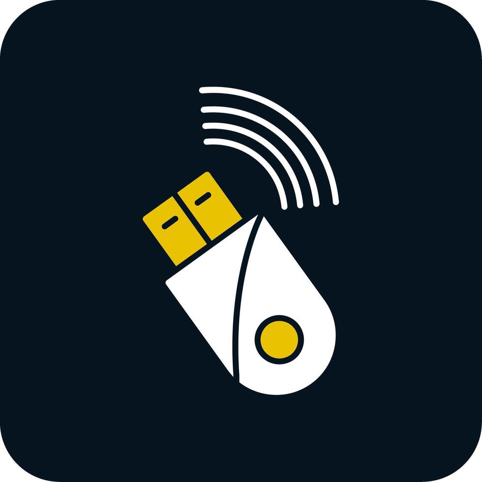 Usb Modem Glyph Two Color Icon vector