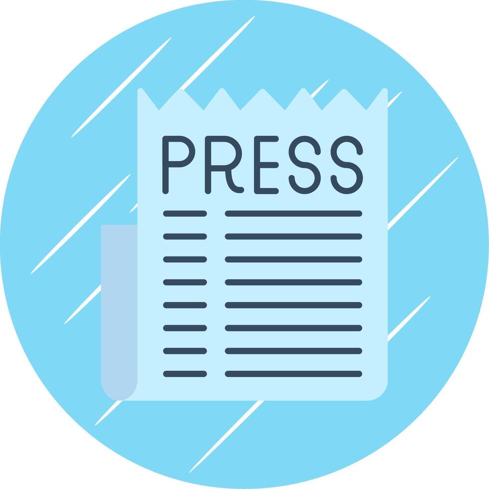 Press Release Flat Blue Circle Icon vector