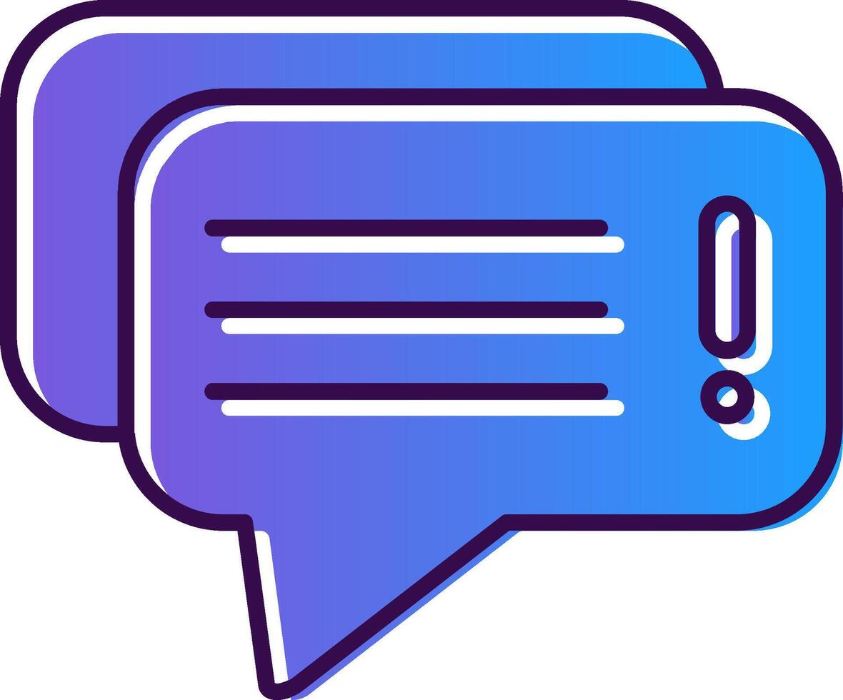 Error Message Gradient Filled Icon vector