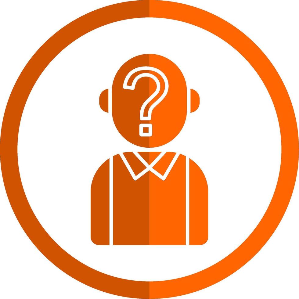 Suspect Glyph Orange Circle Icon vector