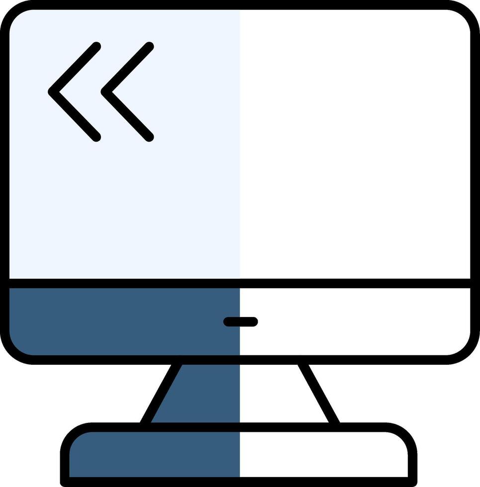 Monitors Filled Half Cut Icon vector