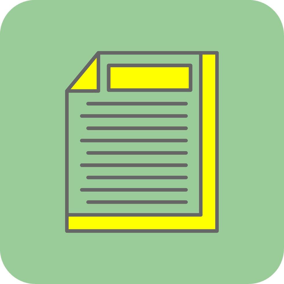 File Filled Yellow Icon vector