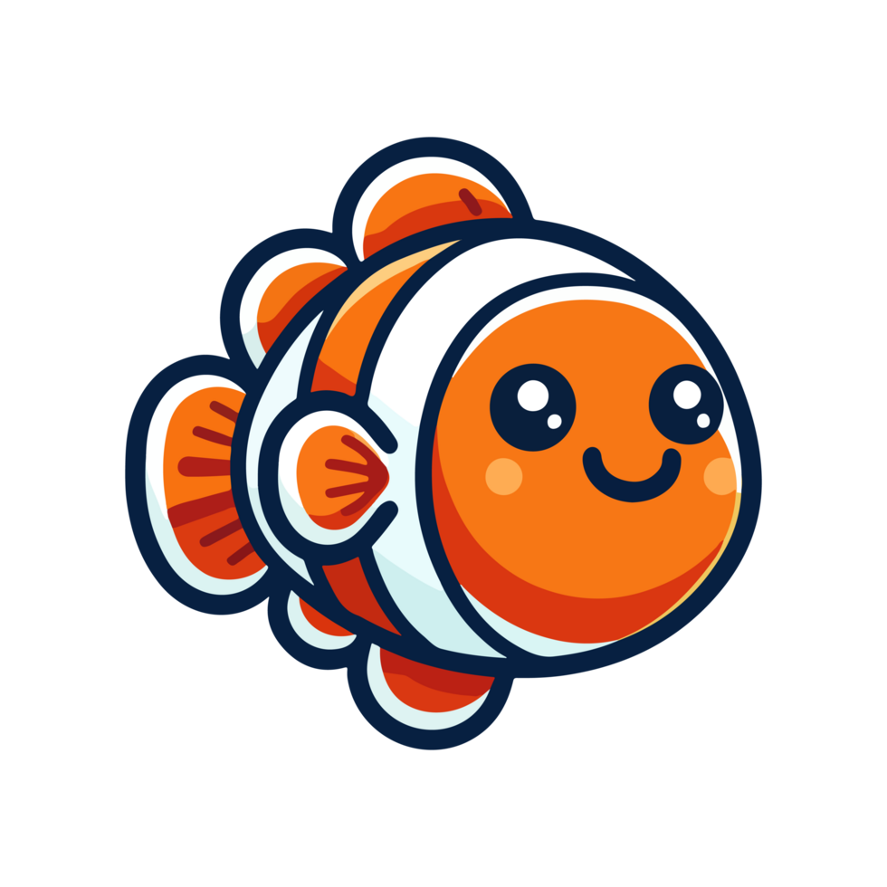 cute icon character clownfish png