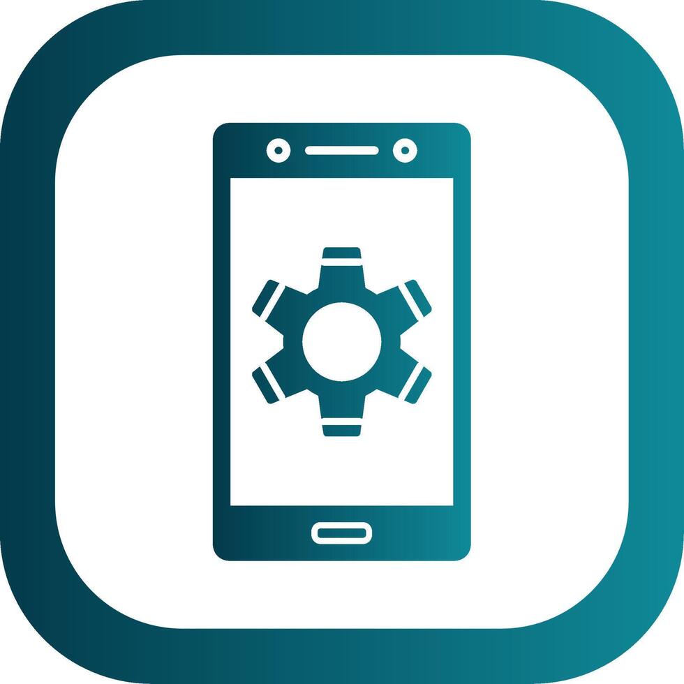 Setting Glyph Gradient Round Corner Icon vector