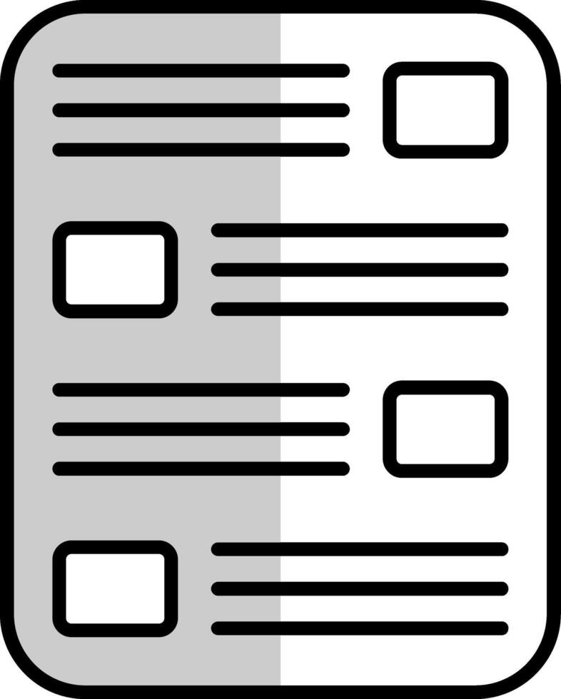 List Filled Half Cut Icon vector