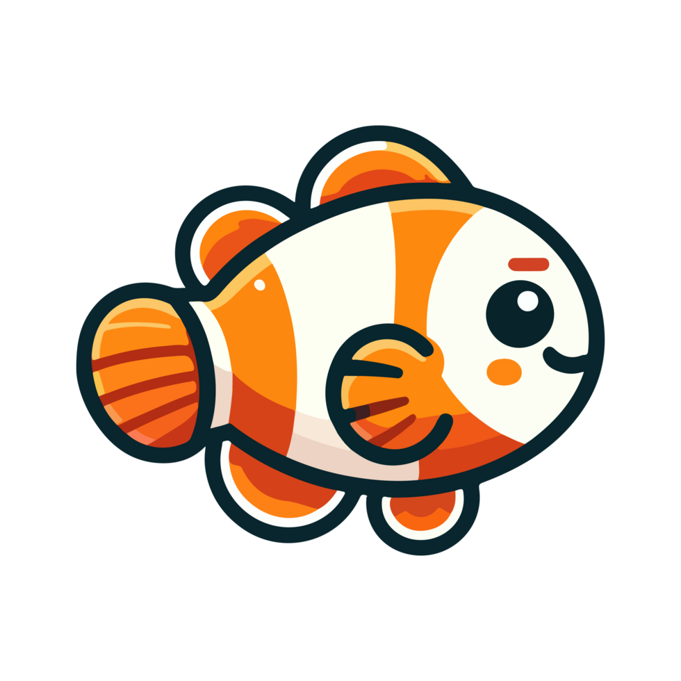 cute icon character clownfish png