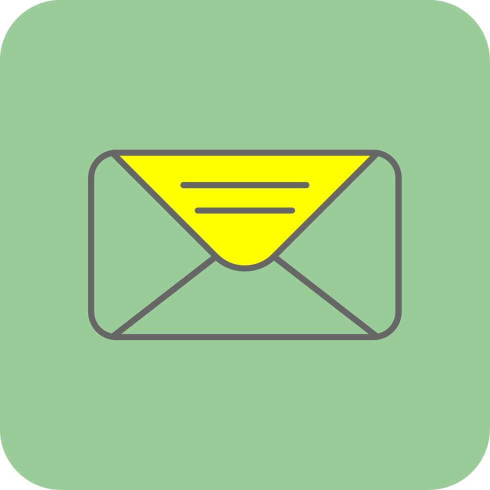 Mail Filled Yellow Icon vector