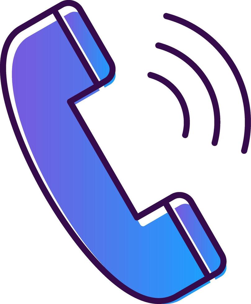 Phone Call Gradient Filled Icon vector
