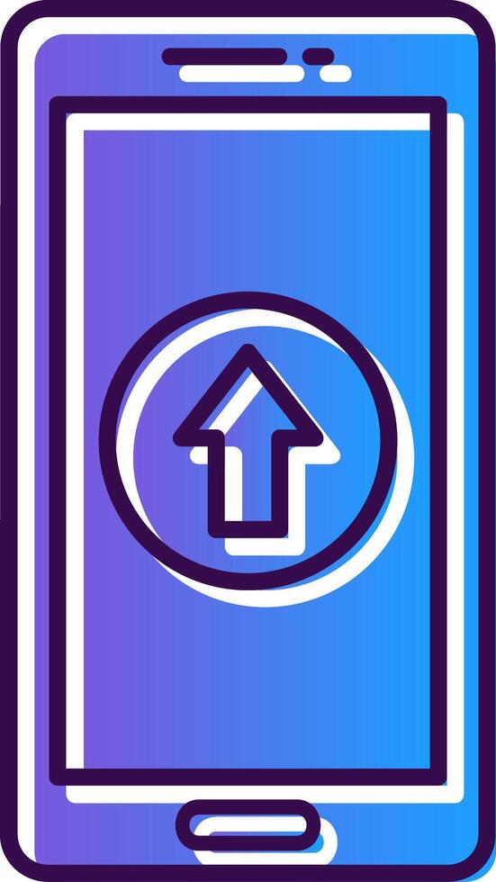 Upload Gradient Filled Icon vector