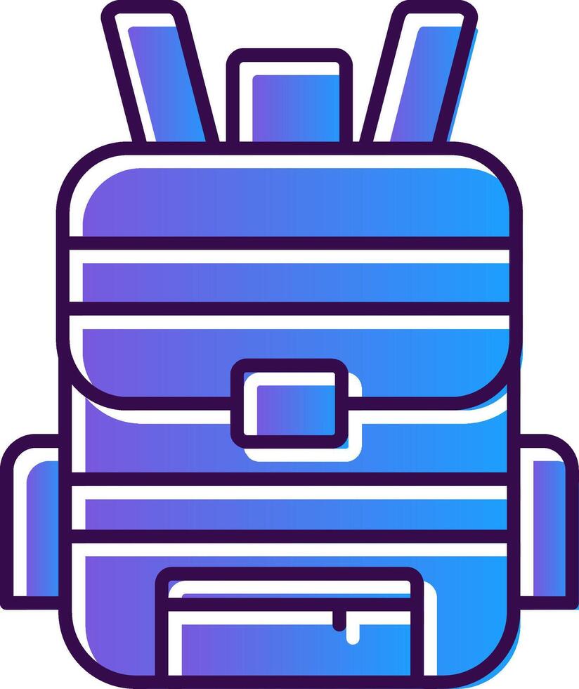 Backpack Gradient Filled Icon vector
