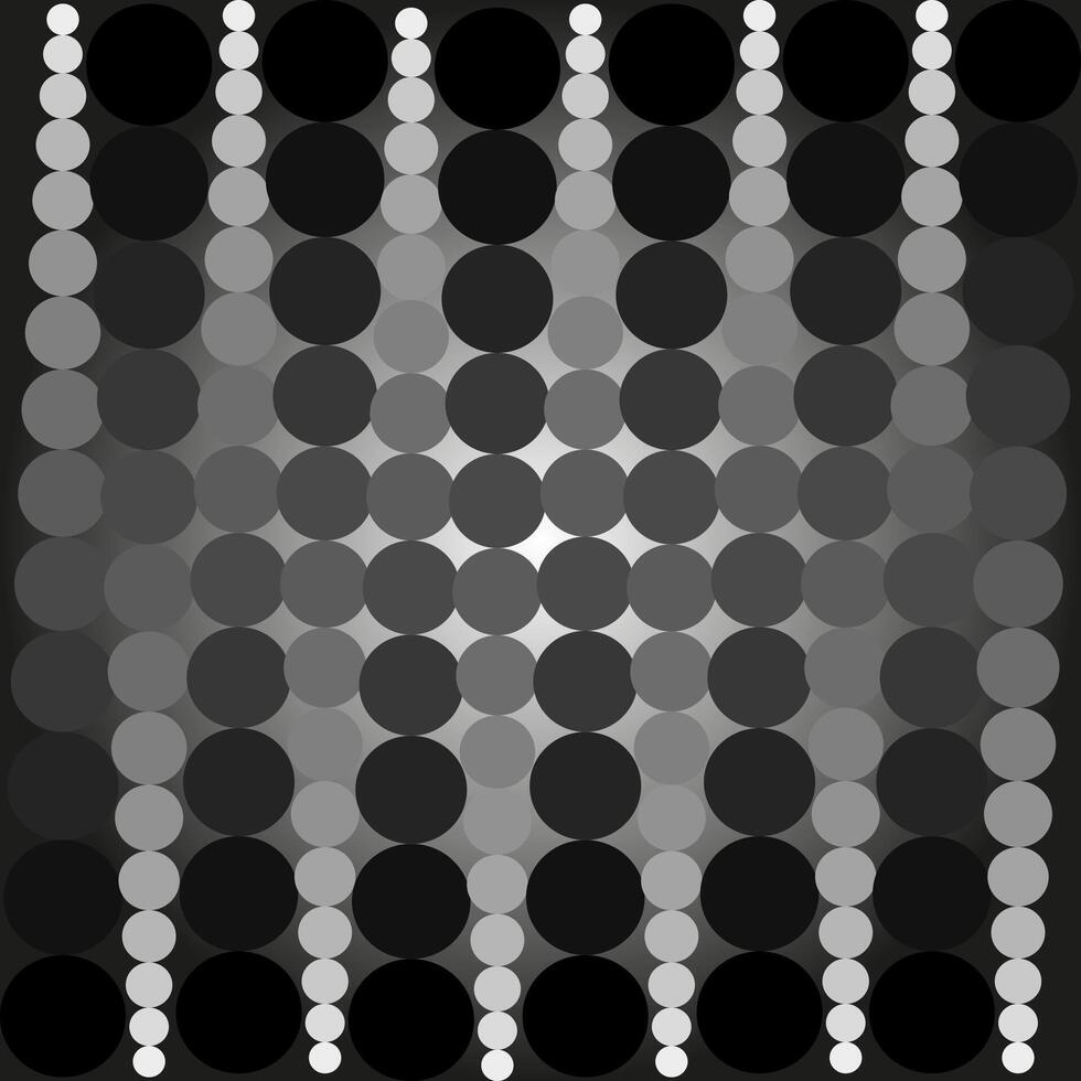 Abstract geometric pattern in the form of large and small circles on a gray background vector