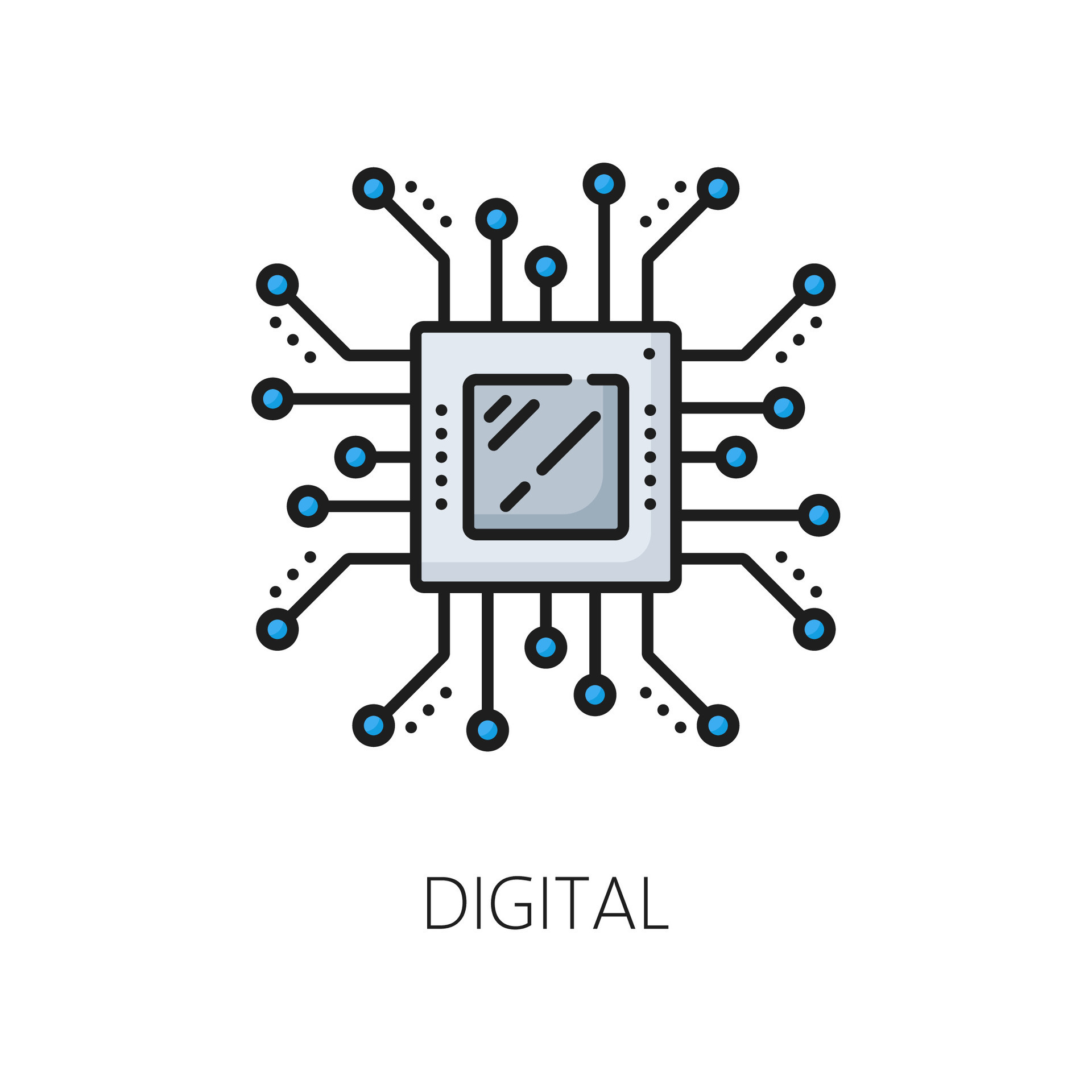 Artificial intelligence machine learning line icon 42817716 Vector Art