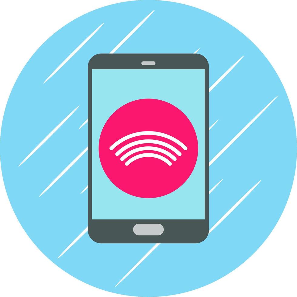 Smartphone Flat Blue Circle Icon vector