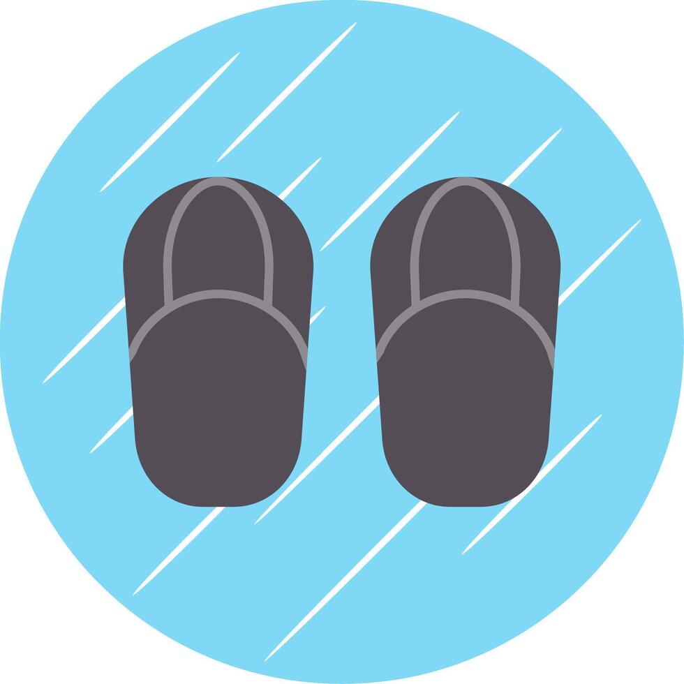 Sandals Flat Blue Circle Icon vector