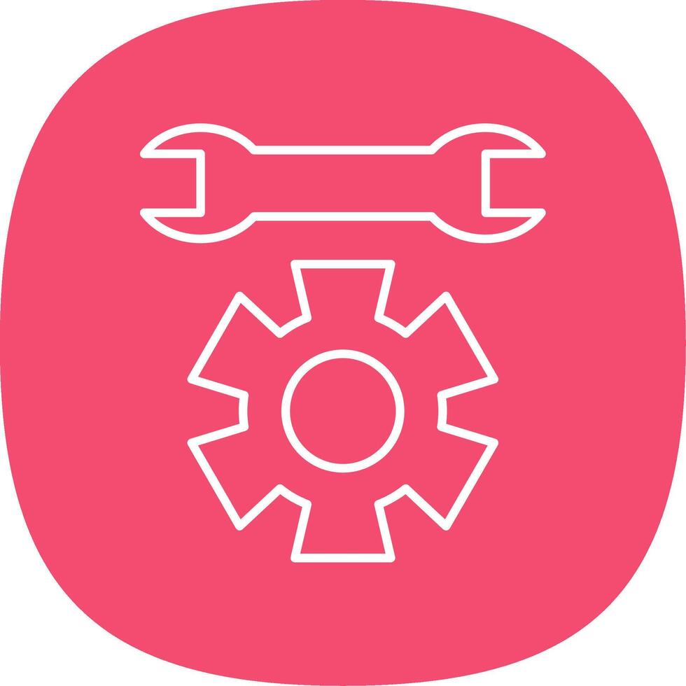 Technical Support Line Curve Icon vector