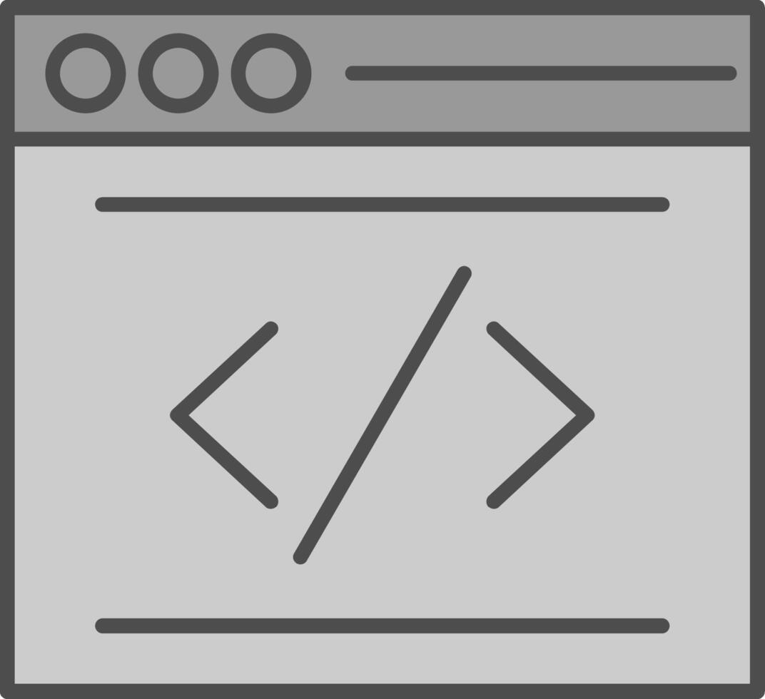 Coding Fillay Icon vector