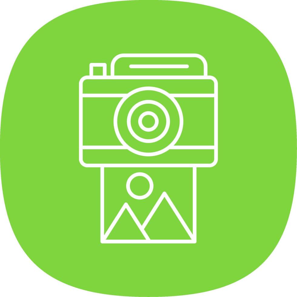 Camera Line Curve Icon vector