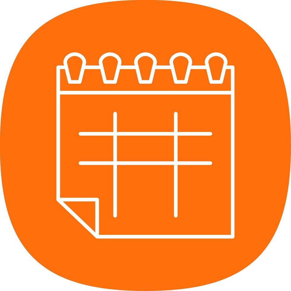 Schedule Line Curve Icon vector