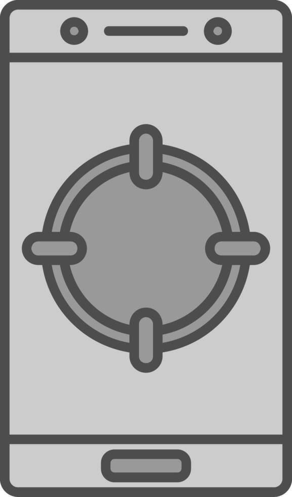 objetivo línea circulo icono vector