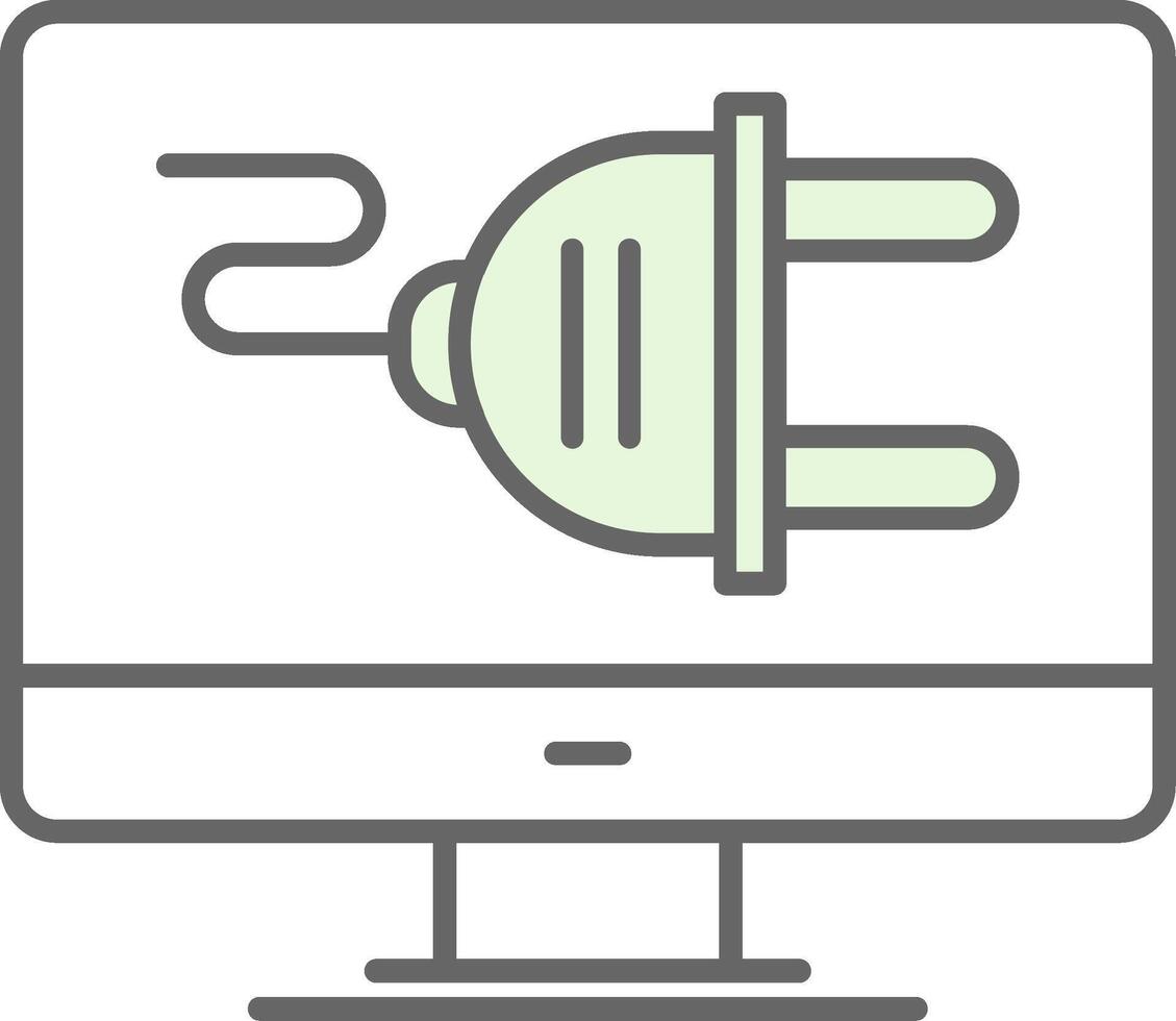 Plug Fillay Icon vector