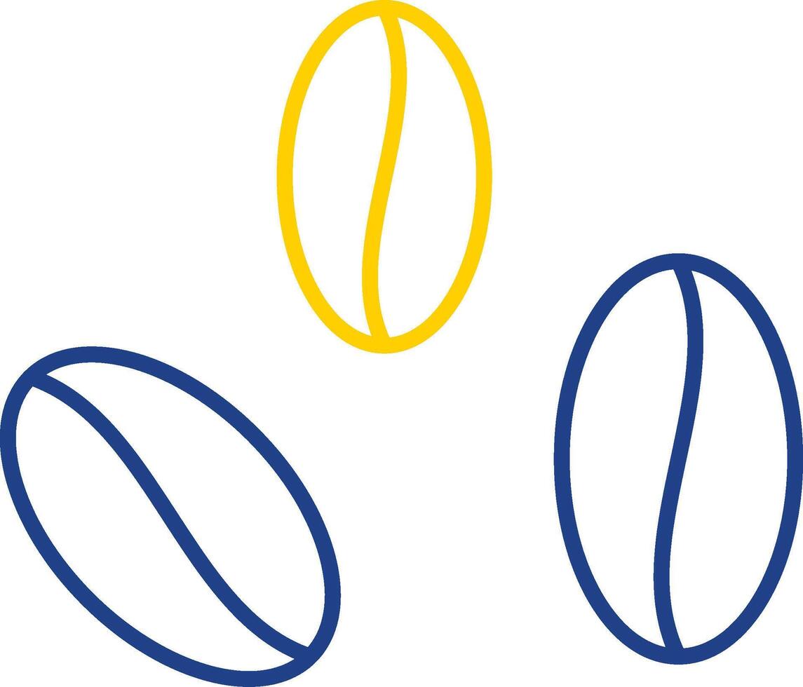 frijoles línea dos color icono vector