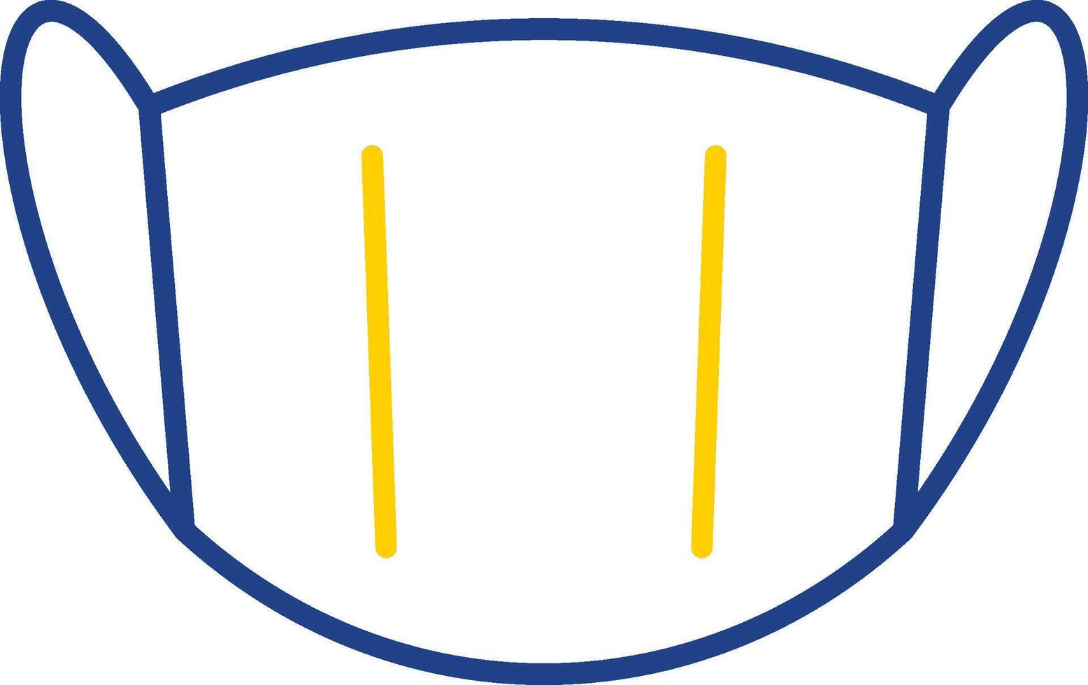 Medical Mask Line Two Color Icon vector