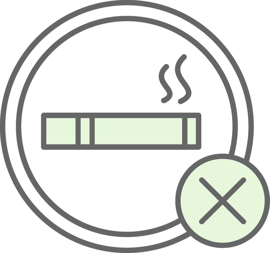 No Smoking Fillay Icon vector