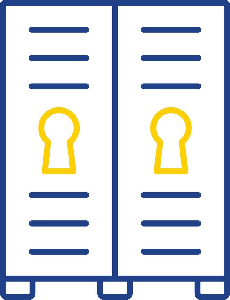 Lockers Line Two Color Icon vector
