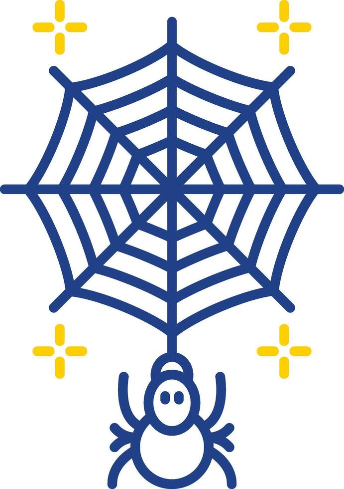 Spiderweb Line Two Color Icon vector