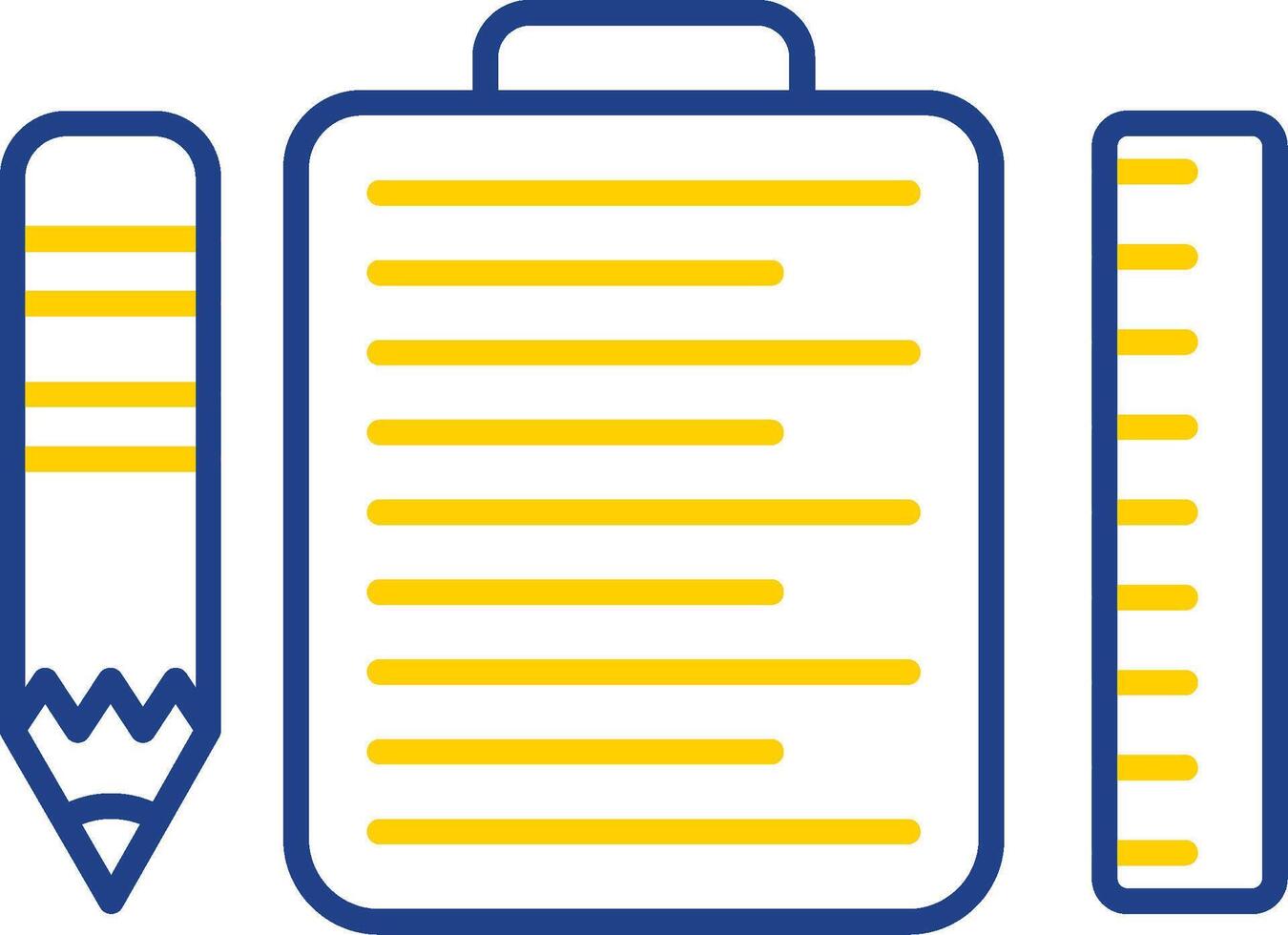 Clipboard Line Two Color Icon vector