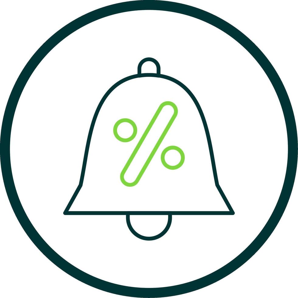 Bell Line Circle Icon vector