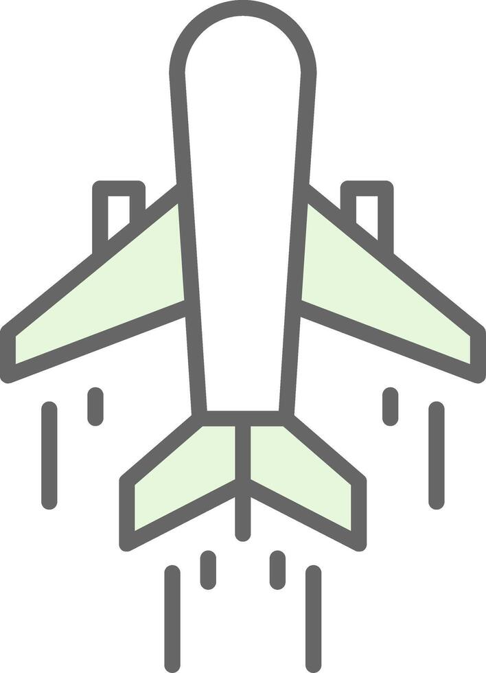 Air Transportation Fillay Icon vector